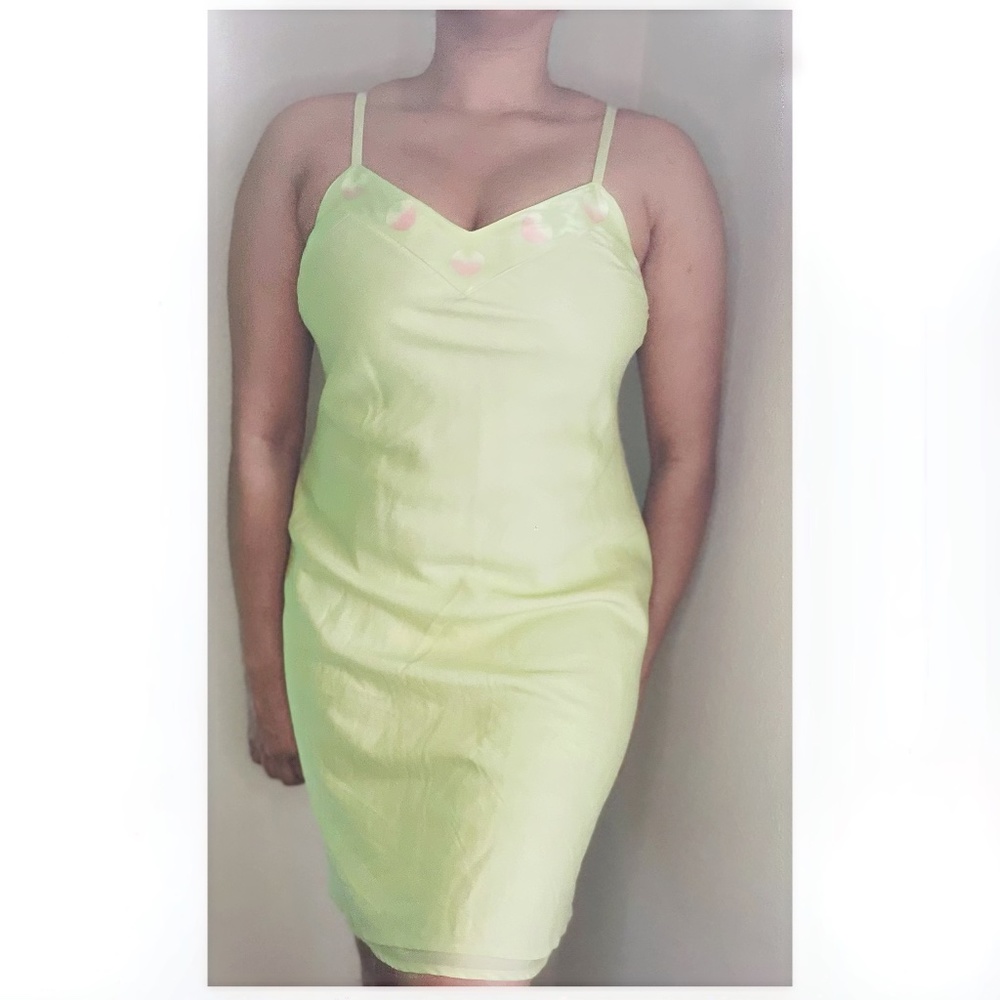Vintage Positive Attitude Light Green Dress